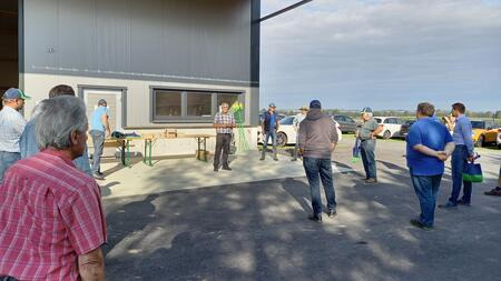Maisfeldtag 2020 - Begrüßung durch Franz-Xaver Zellner - Stationsleiter